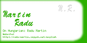 martin radu business card